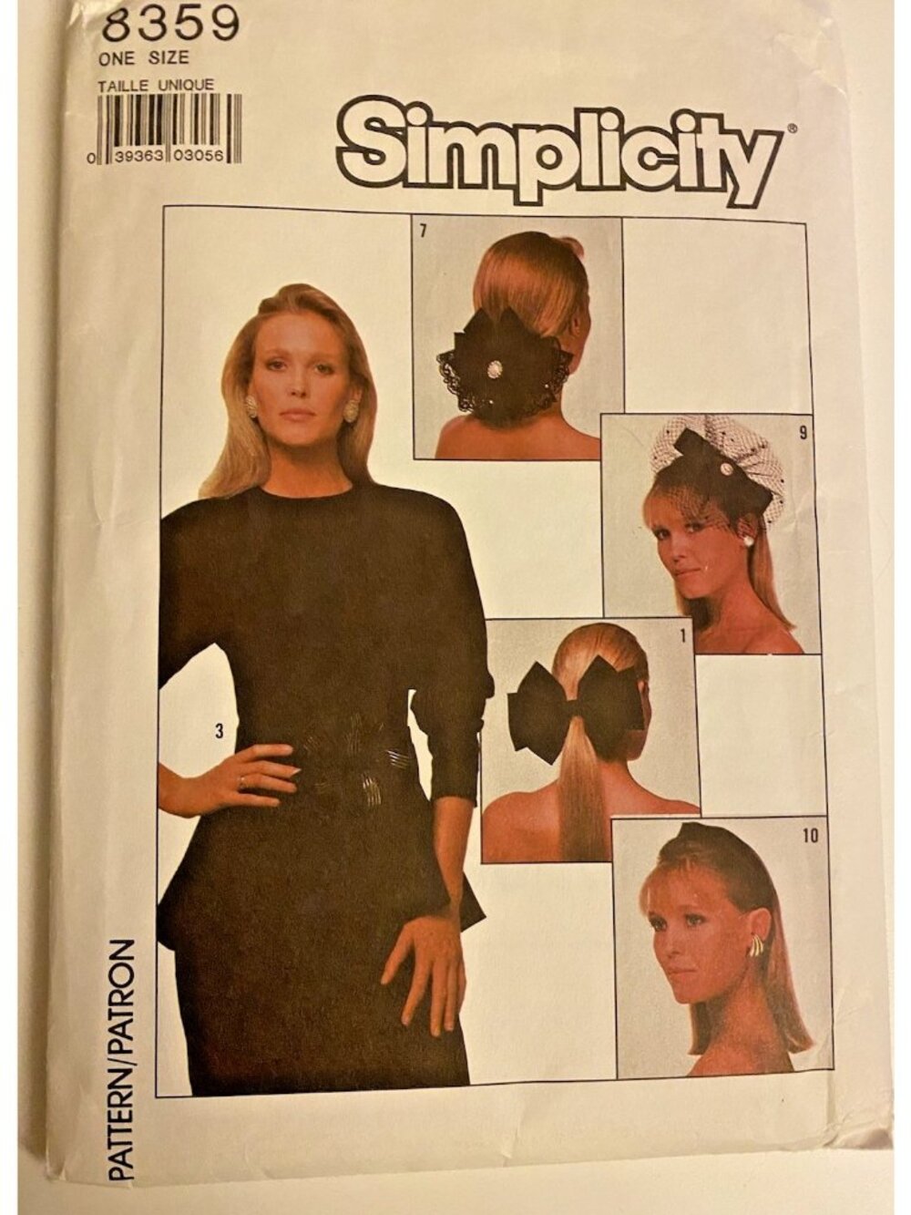 Simplicity 8359 Womens Hair Fascinators Bridal Cocktail Pattern Uncut Coquette